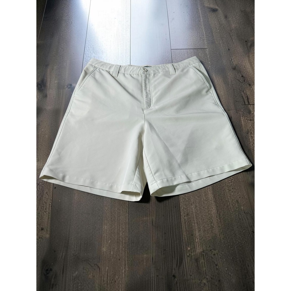 Mike Weir Golf Shorts Mens 38 Beige Performance Stretch Flat Front Golfing Gear